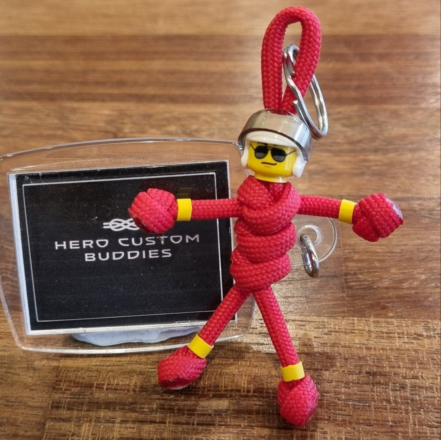 Air Ambulance Paramedic Paracord Buddy Keychain - Red