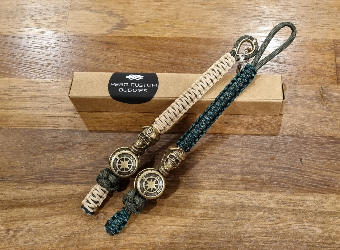 Armed Forces Skull & Compass Keychain Lanyard