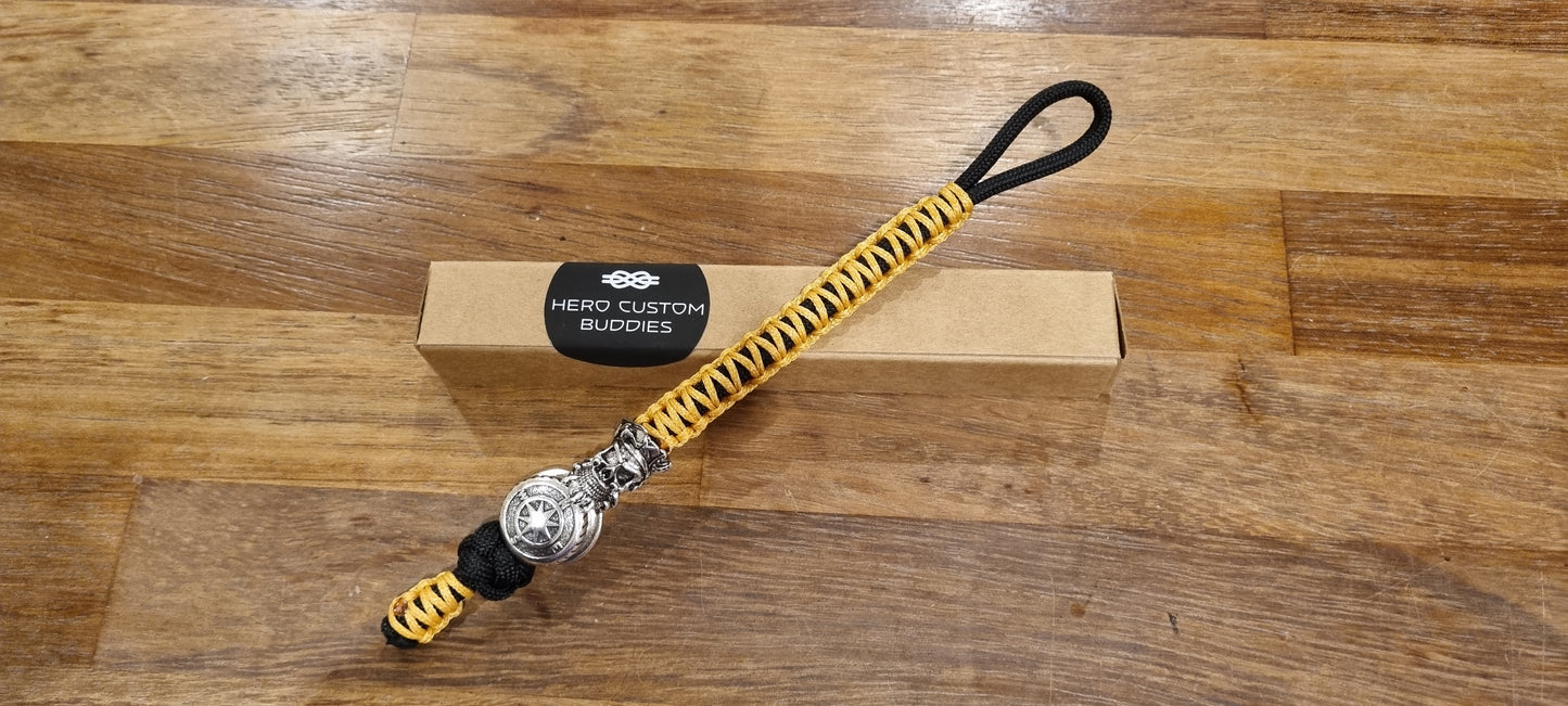 Pirate Skull & Compass Lanyard / Keychain