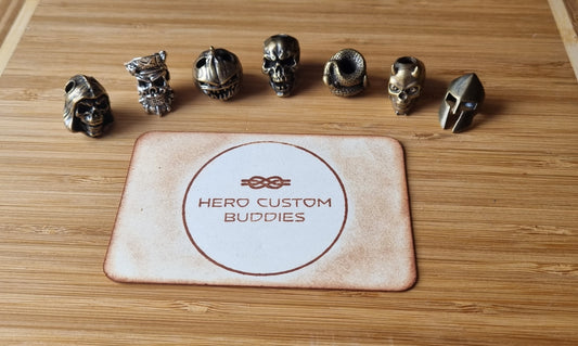 Devil Skull Pirate Spartan Warrior Paracord EDC Keychain