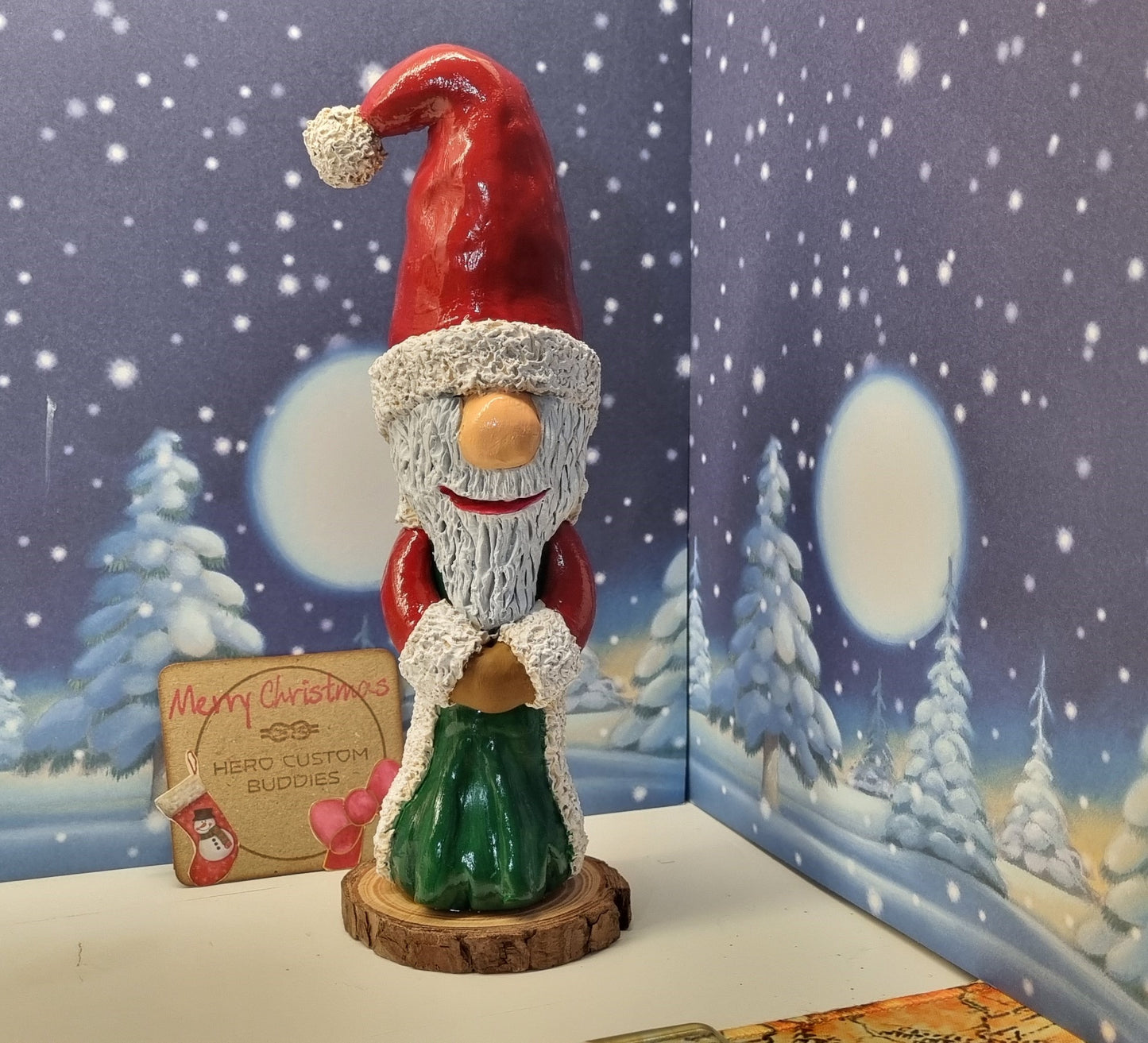 Santa Claus Christmas Ornament Figure Decoration OOAK