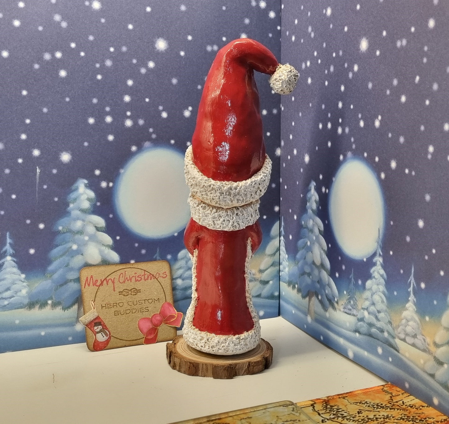 Santa Claus Christmas Ornament Figure Decoration OOAK