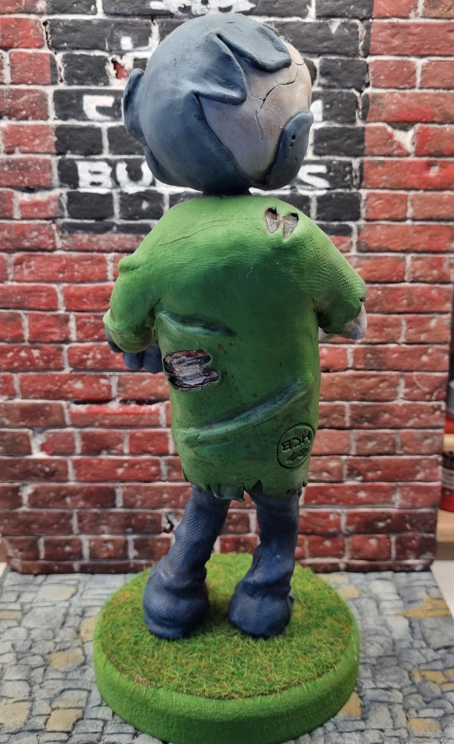 Zombie Polymer Clay Sculpture Figure