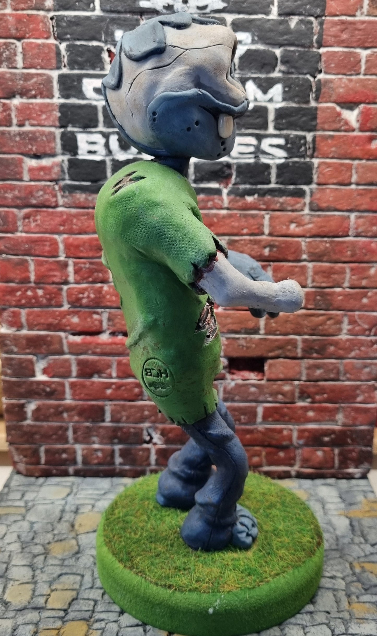 Zombie Polymer Clay Sculpture Figure