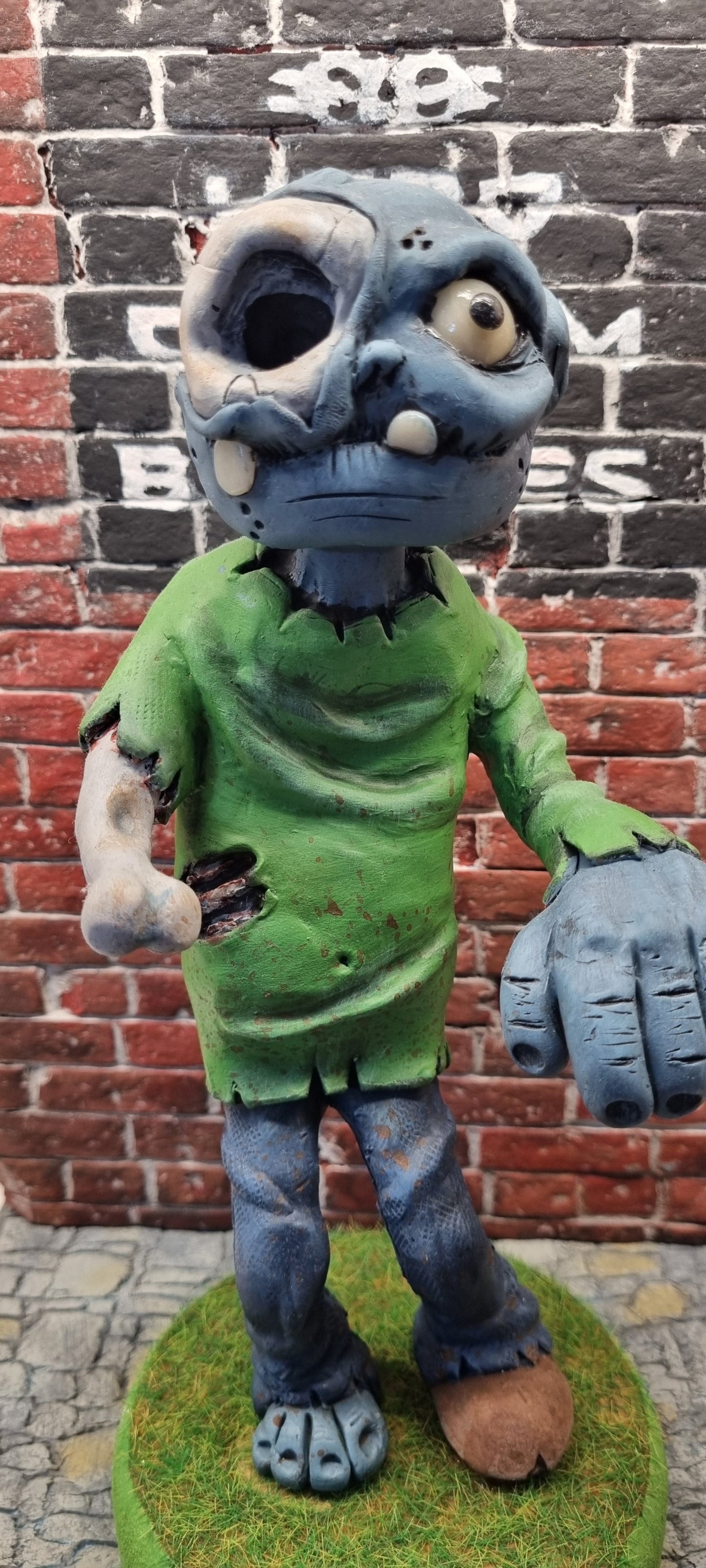 Zombie Polymer Clay Sculpture Figure