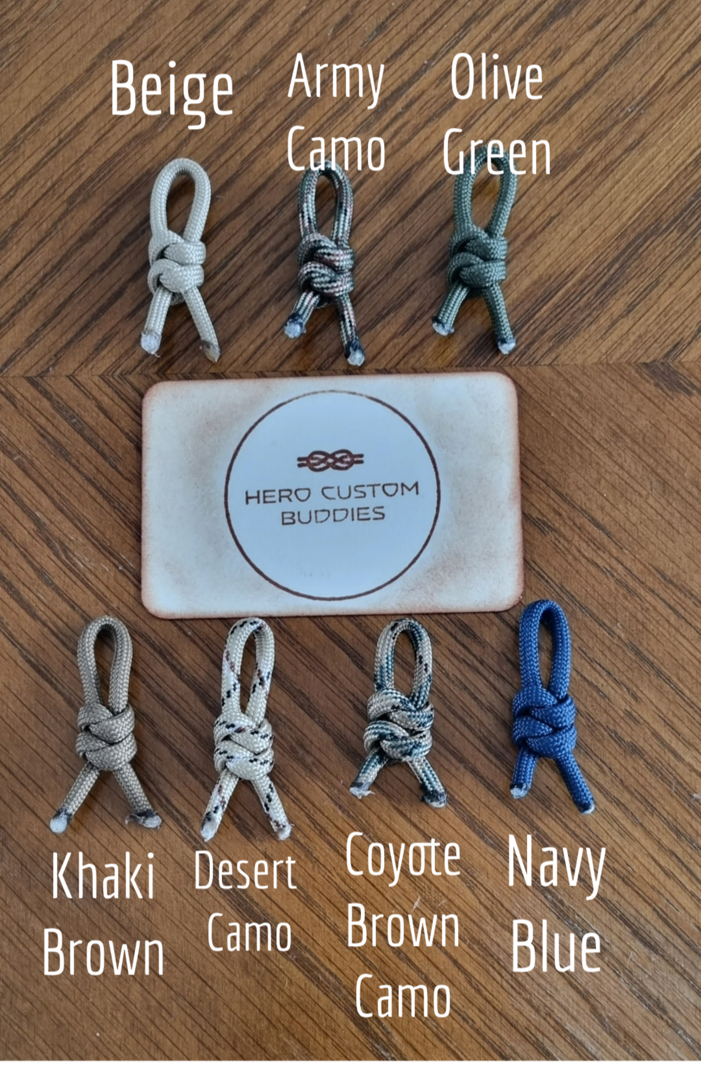 Custom Armed Forces Army Military Paracord Buddy Keychain