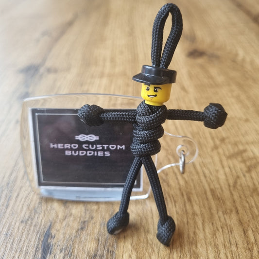 Bus / Train Driver Paracord Buddy Keychain with Cap