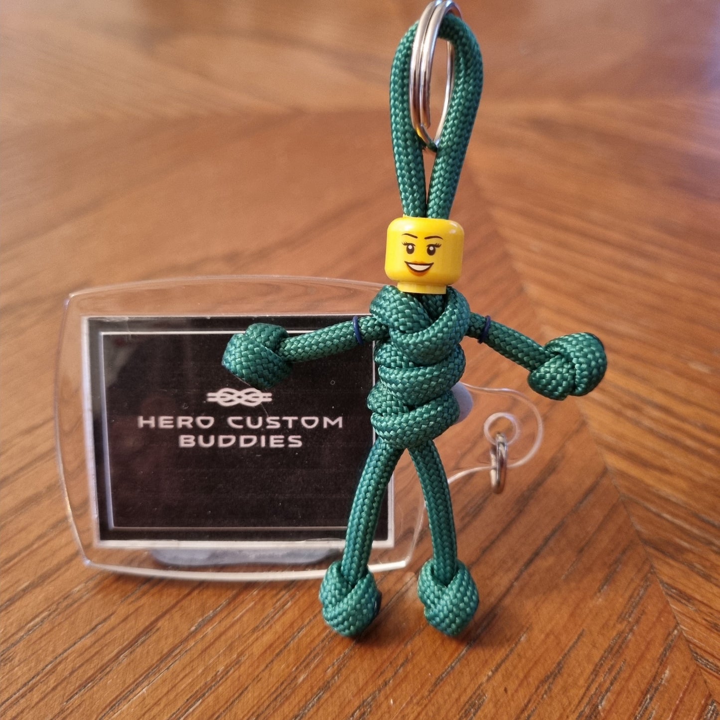 Bottle Green Uniform Healthcare Paracord Buddy Keychain (Pharmacy etc)