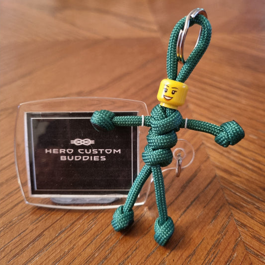 Bottle Green Uniform Healthcare Paracord Buddy Keychain (Pharmacy etc)