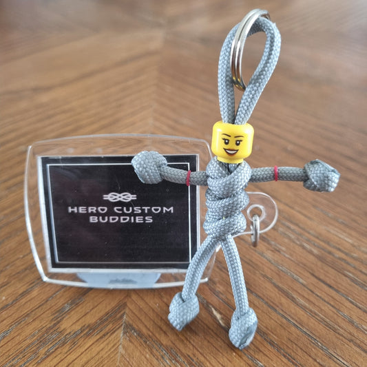 Grey Uniform Healthcare Paracord Buddy Keychain