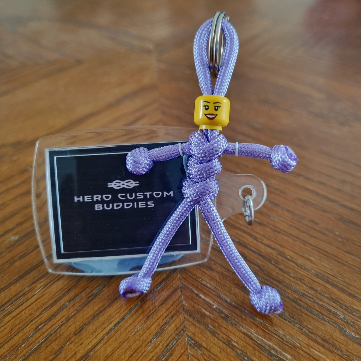 Lilac Uniform Healthcare Support Paracord Buddy Keychain