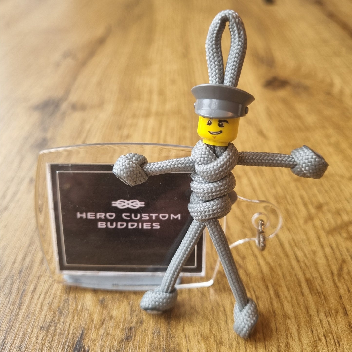 Bus / Train Driver Paracord Buddy Keychain with Hat