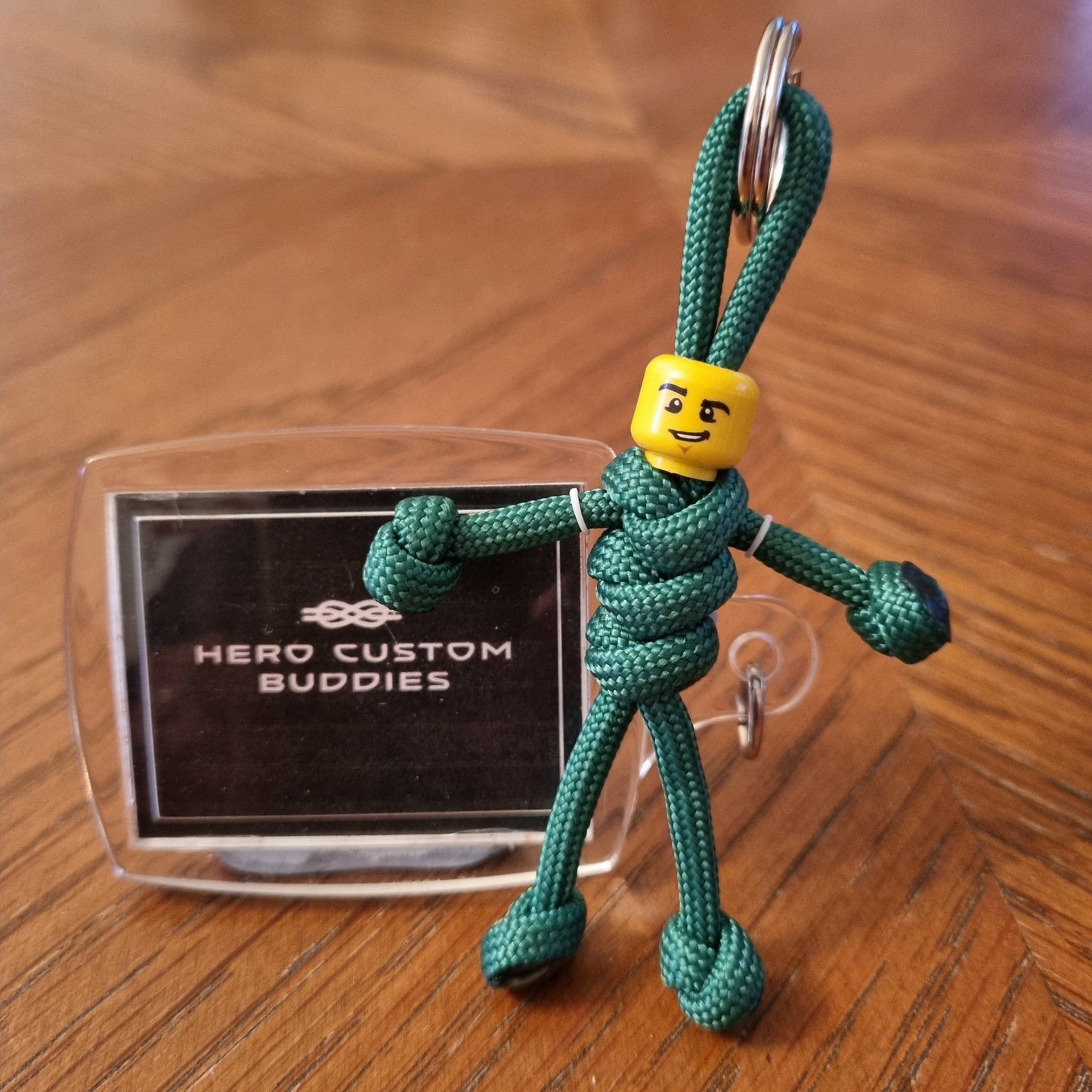 Bottle Green Uniform Healthcare Paracord Buddy Keychain (Pharmacy etc)