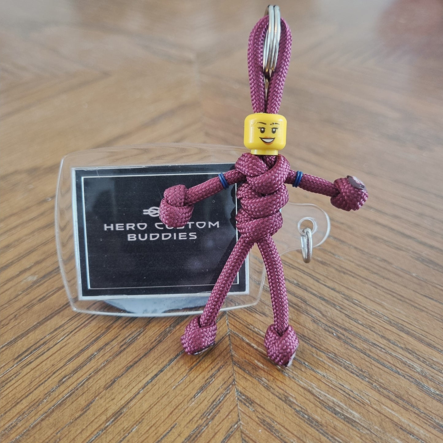 Maroon Uniform Healthcare Paracord Buddy Keychain