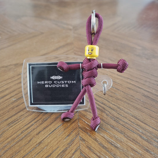 Maroon Uniform Healthcare Paracord Buddy Keychain