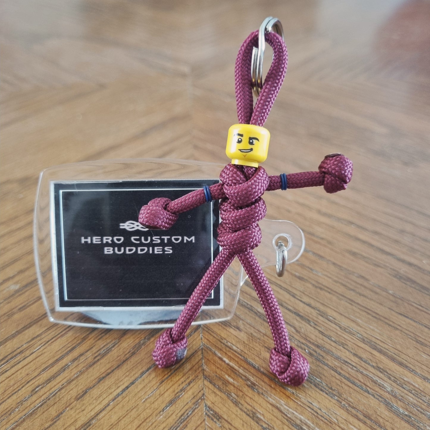 Maroon Uniform Healthcare Paracord Buddy Keychain