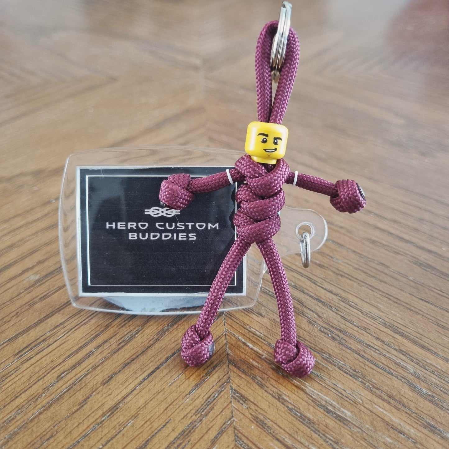 Maroon Uniform Healthcare Paracord Buddy Keychain