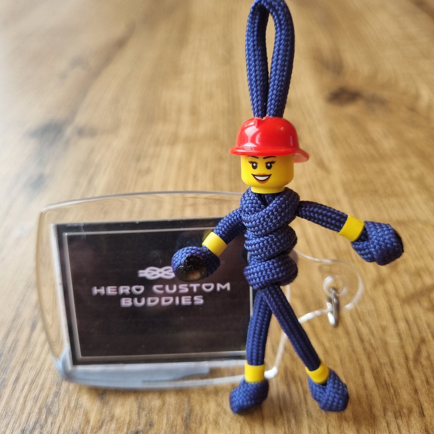 Firefighter Dark Blue Paracord Buddy Keychain