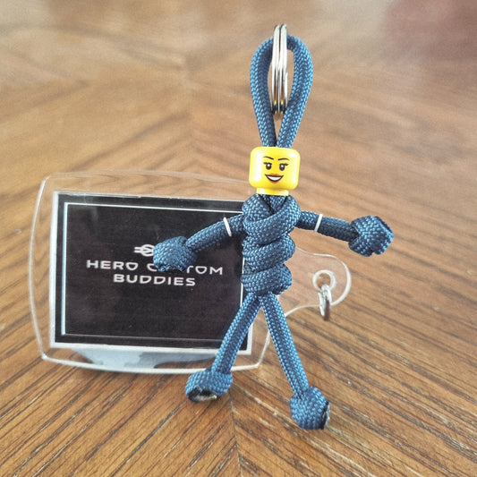 Postman Blue Uniform Healthcare Paracord Buddy Keychain (Midwives etc)
