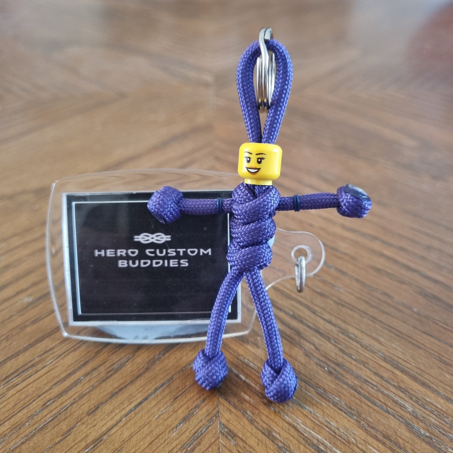 Purple Uniform Healthcare Paracord Buddy Keychain