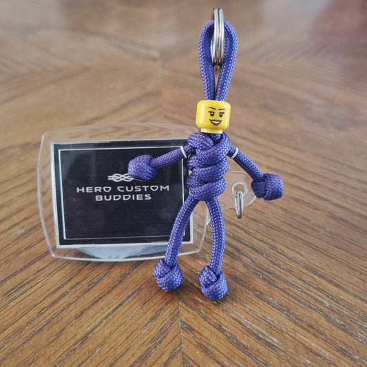 Purple Uniform Healthcare Paracord Buddy Keychain