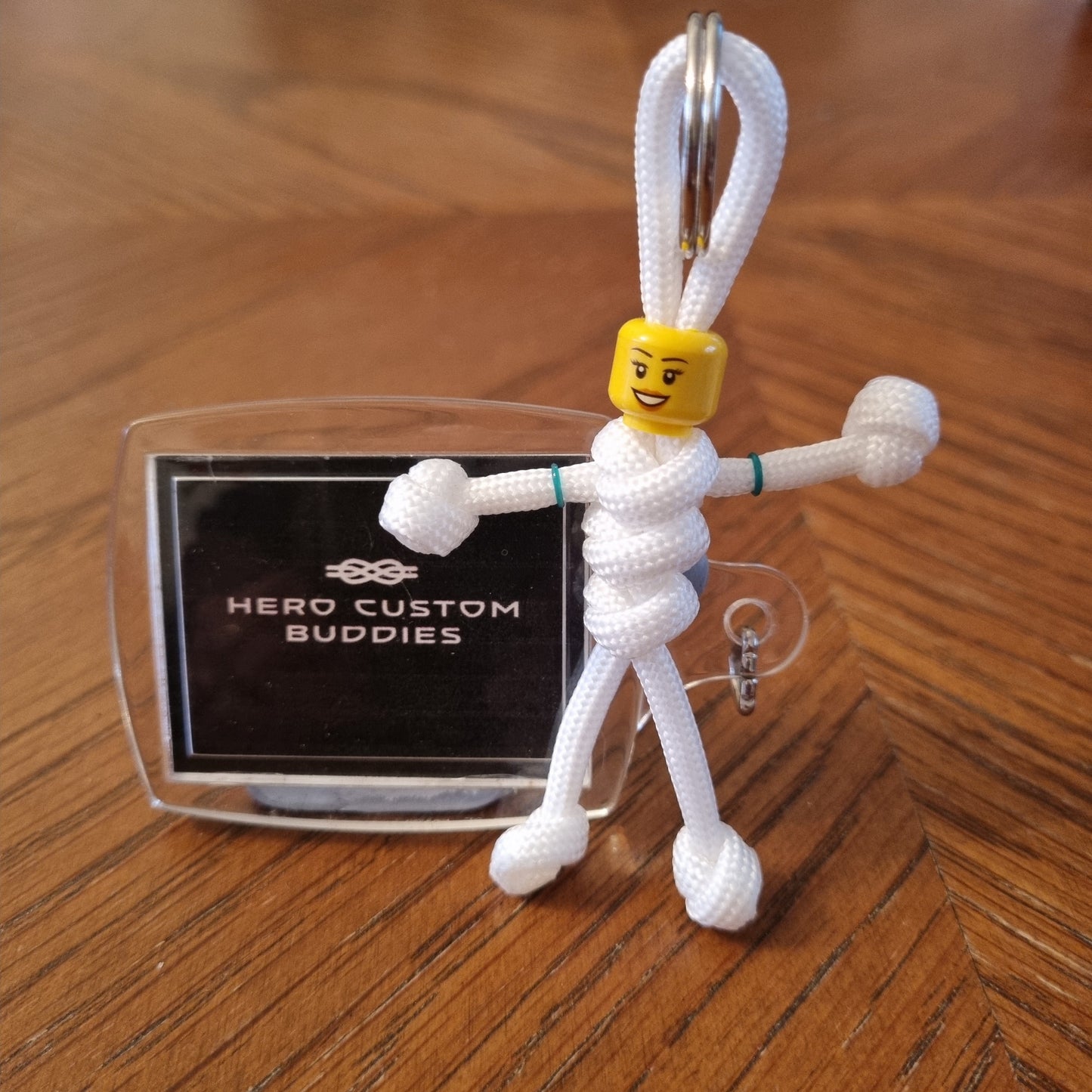 White Uniform Healthcare Paracord Buddy Keychain (OT, Physiotherapy, Orthotists etc)