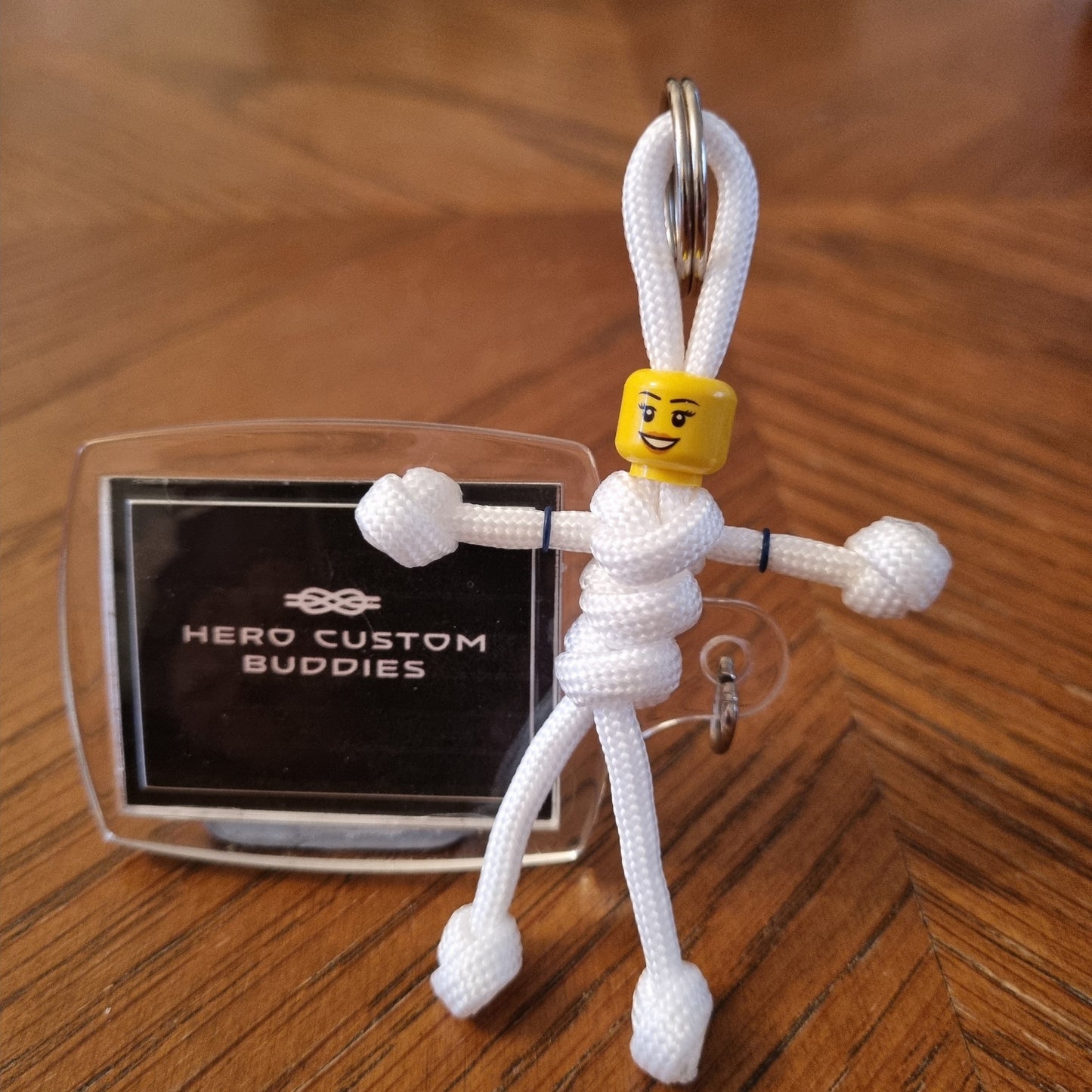 White Uniform Healthcare Paracord Buddy Keychain (OT, Physiotherapy, Orthotists etc)