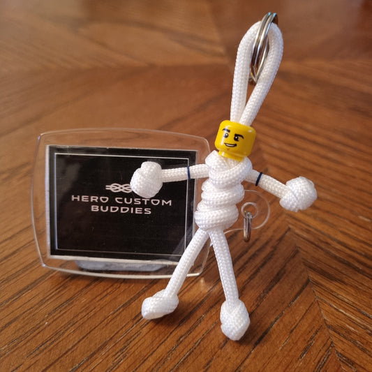 White Uniform Healthcare Paracord Buddy Keychain (OT, Physiotherapy, Orthotists etc)