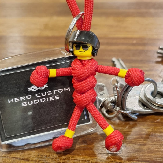 Air Ambulance Paramedic Paracord Buddy Keychain - Red