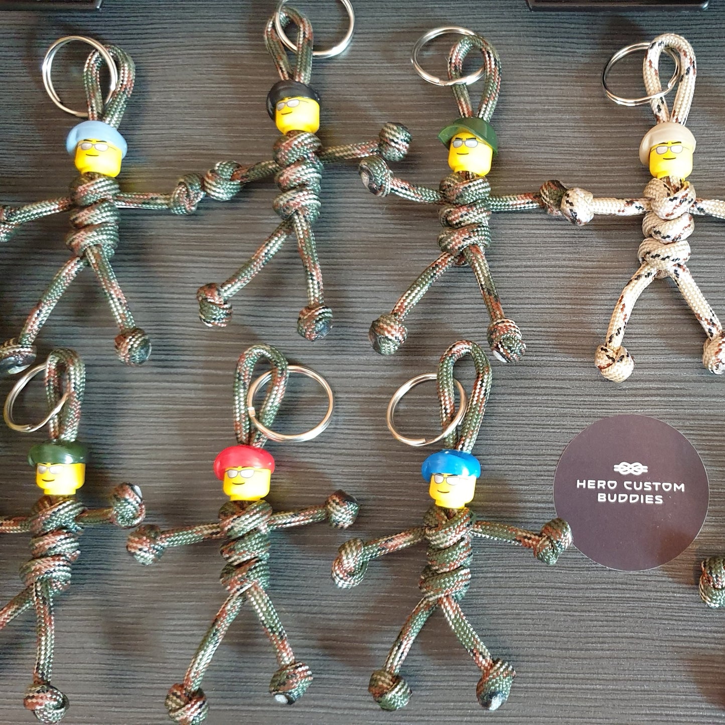 Custom Armed Forces Army Military Paracord Buddy Keychain