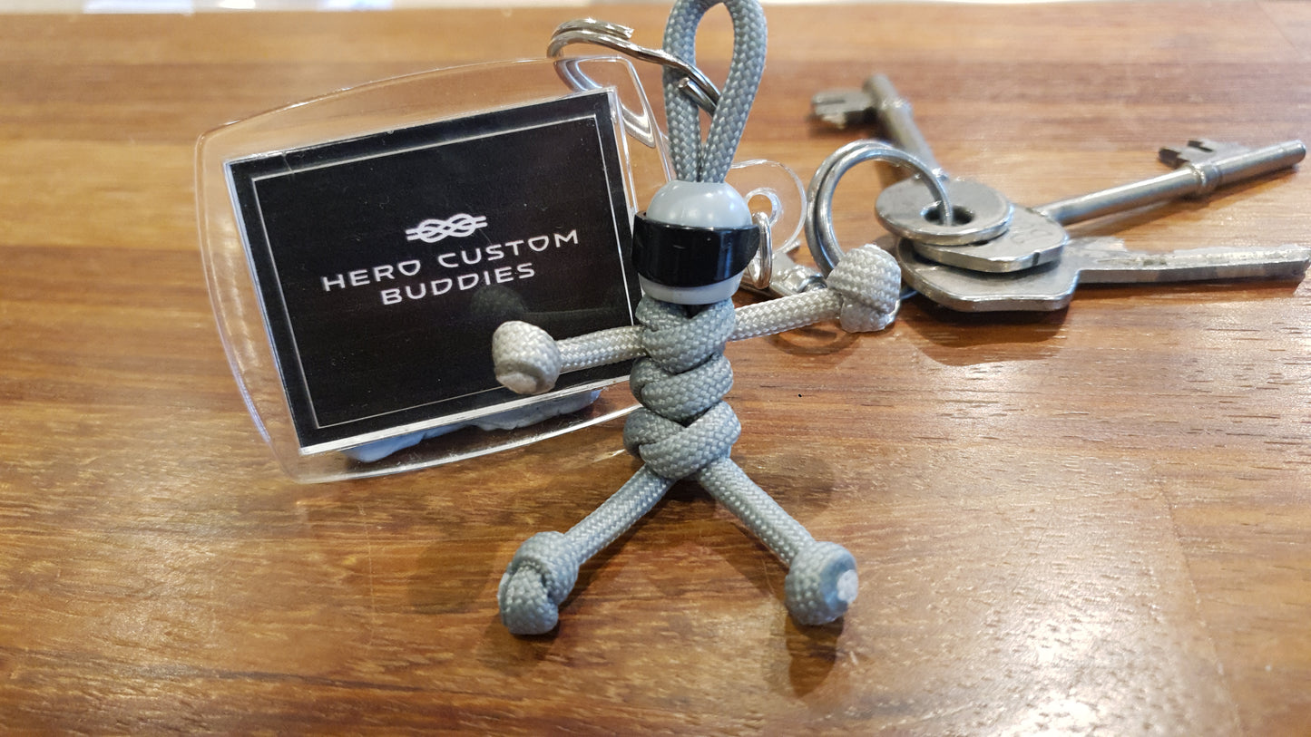 Light Grey Motorcycle Biker Buddy Keychain