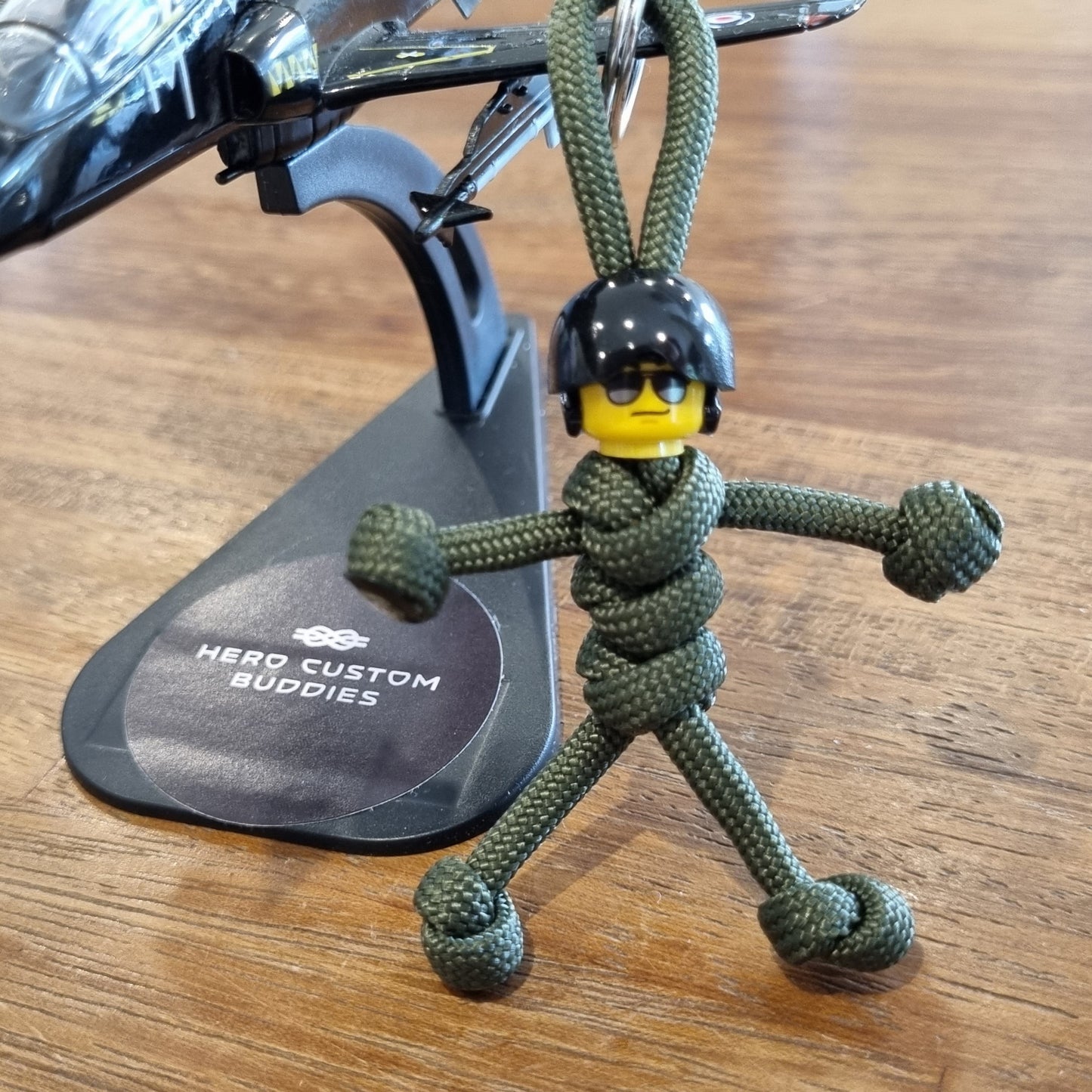 Fighter Pilot RAF Armed Forces Paracord Buddy