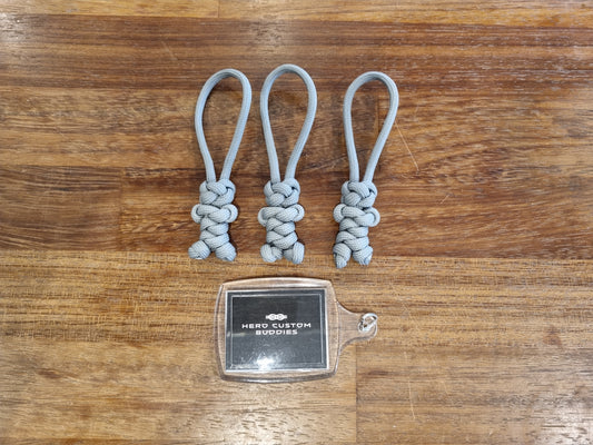 Set of 3 Emperor Buddy Paracord Zipper Pulls