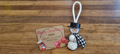 Wooden Snowman Paracord Christmas Tree Decoration