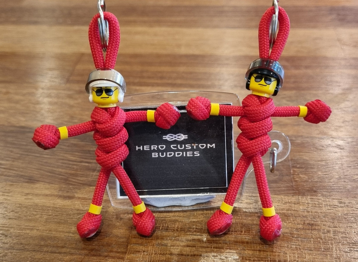 Red Helicopter Paramedic Paracord Buddy Keychain