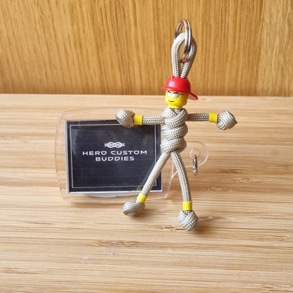 Firefighter Beige Paracord Buddy Keychain