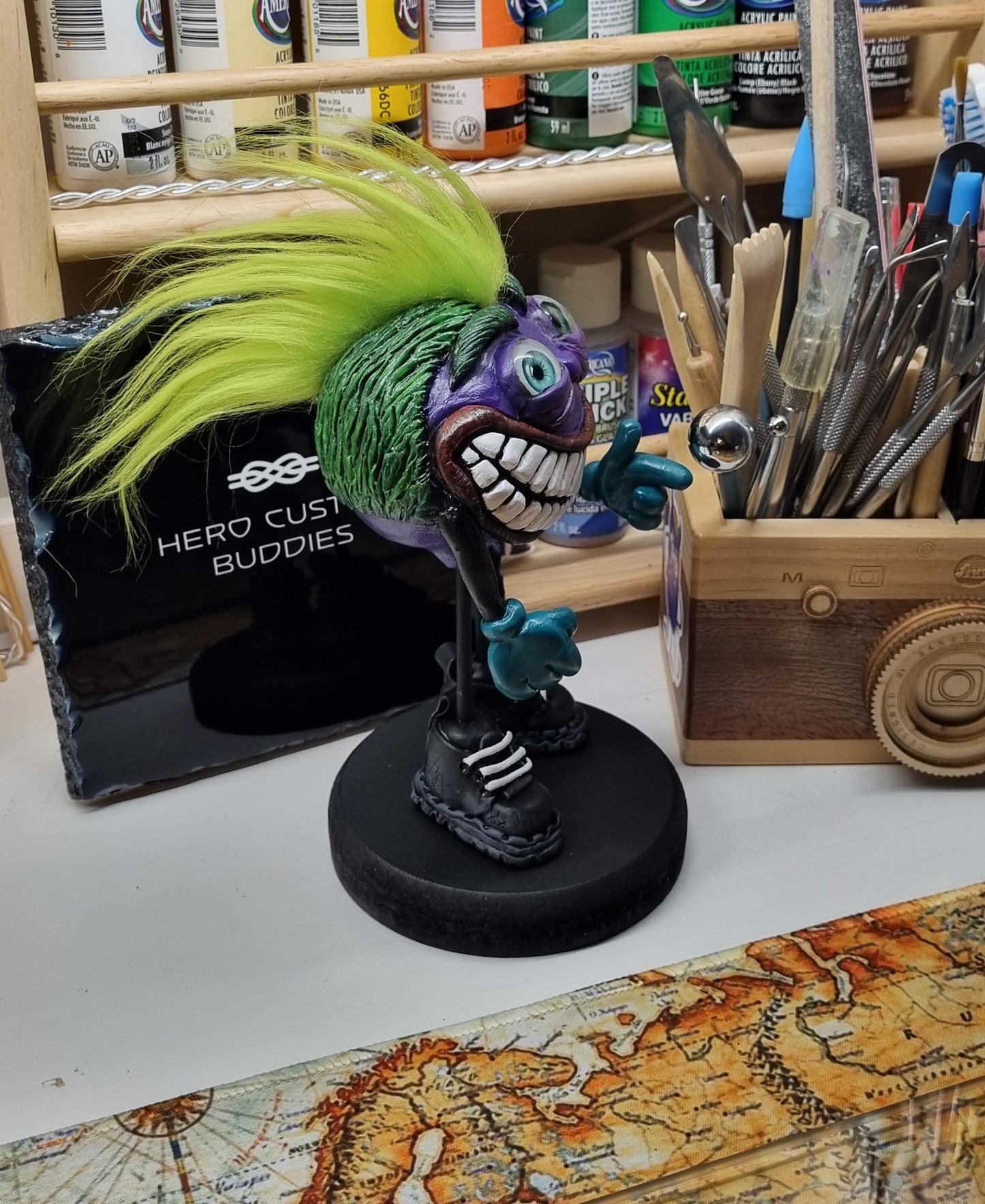 Really Happy Punk Monster Desk Buddy