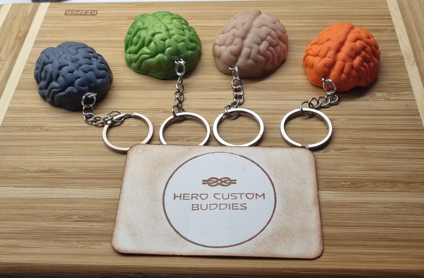 Zombie Brain Keychain