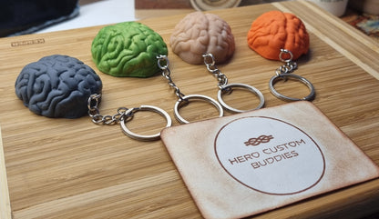 Zombie Brain Keychain