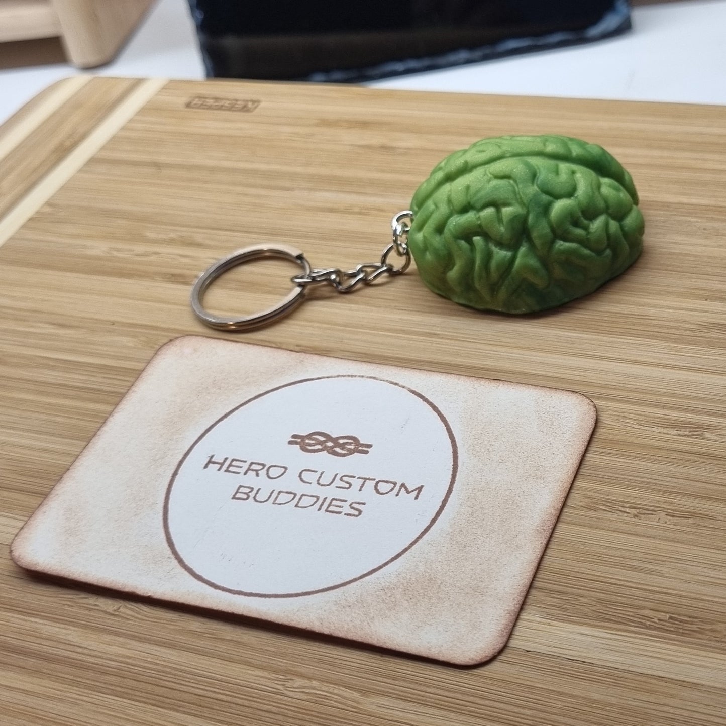 Zombie Brain Keychain