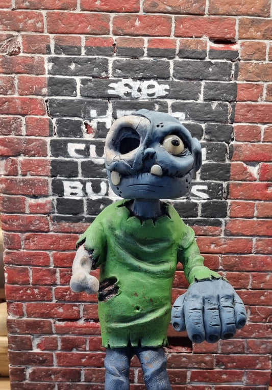 Zombie Polymer Clay Sculpture Figure