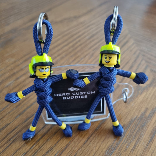 Feuerwehrmann Marineblau Paracord Buddy Schlüsselanhänger