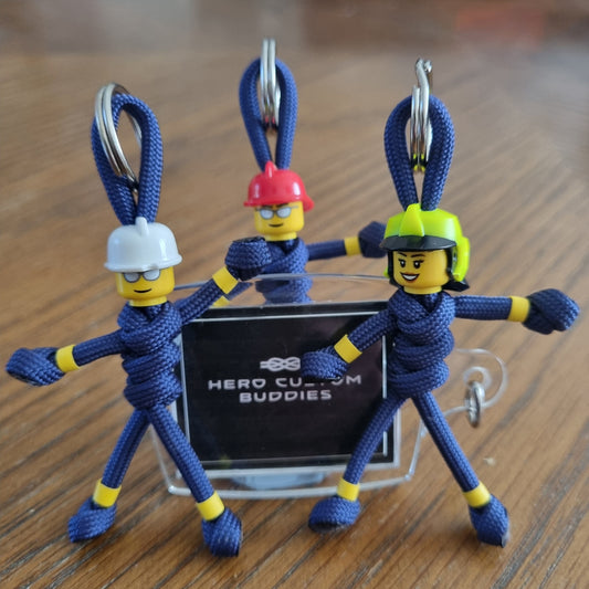 Feuerwehrmann Marineblau Paracord Buddy Schlüsselanhänger