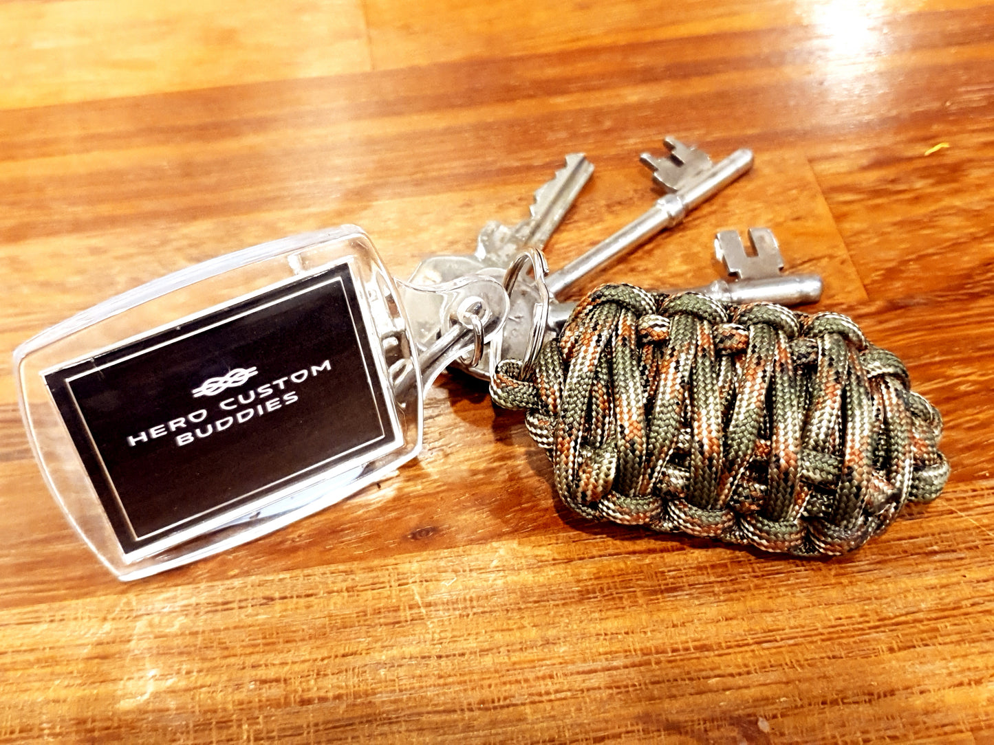 Grenade Army Camo Paracord Keychain