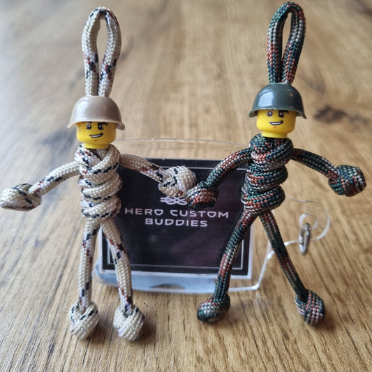 Custom Armed Forces Army Military Paracord Buddy Keychain