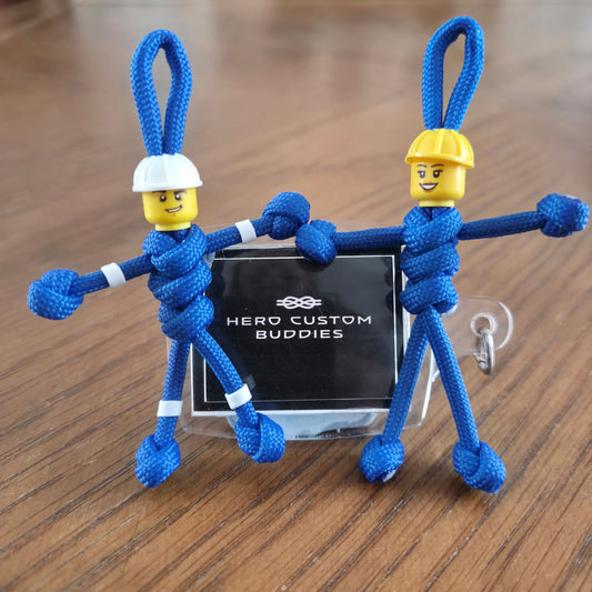 Blue Engineer Paracord Buddy Keychain