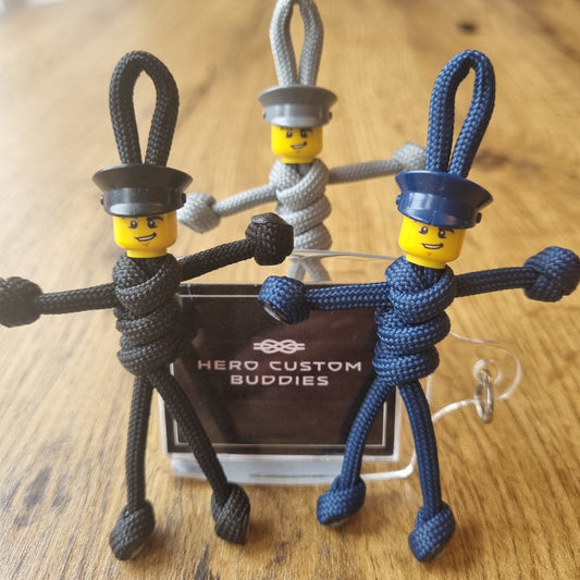 Bus / Train Driver Paracord Buddy Keychain with Hat