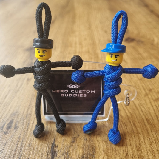 Bus / Train Driver Paracord Buddy Keychain with Cap