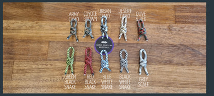 Paracord Keychain Cobra Knot with Herringbone stitch