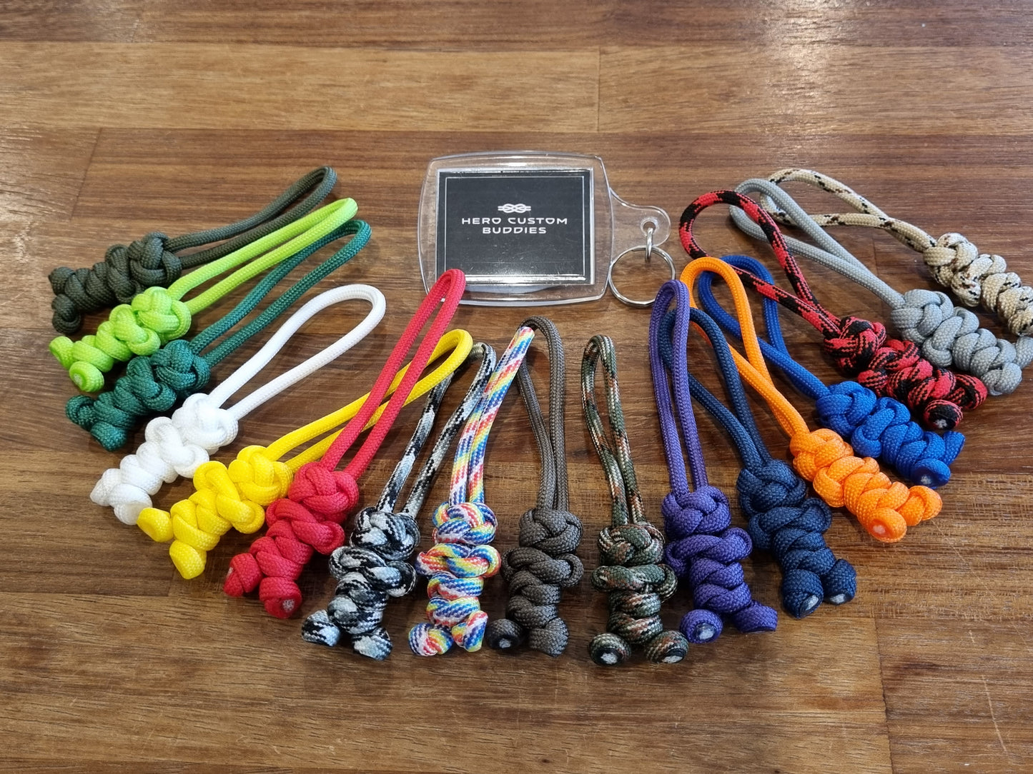 Set of 3 Emperor Buddy Paracord Zipper Pulls